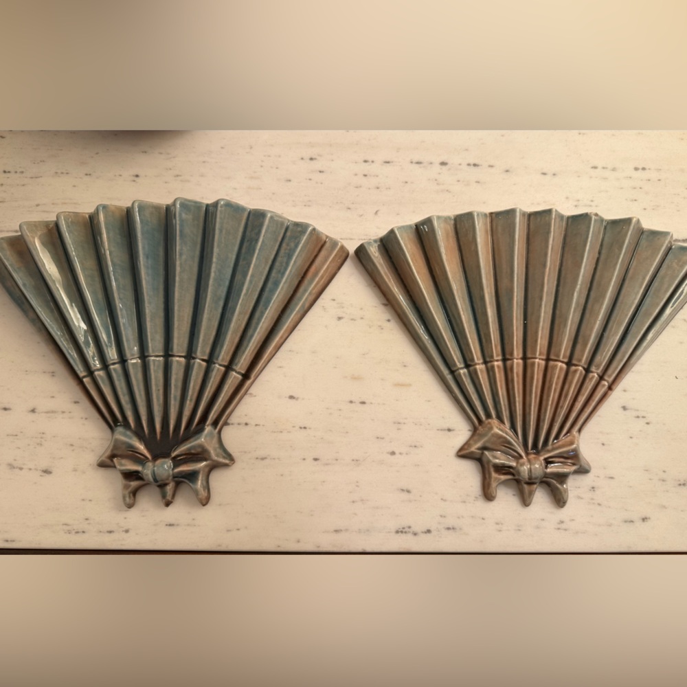 Vintage Fan-Shaped Wall Pocket